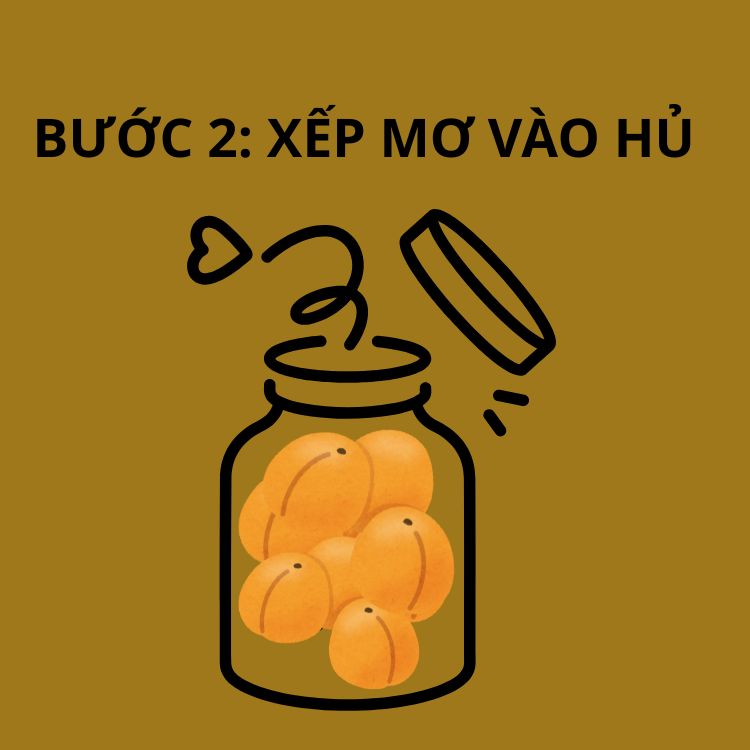 xếp mơ vào hủ