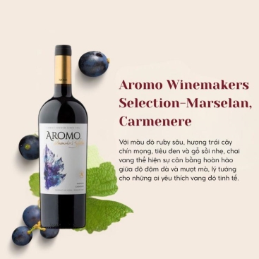 Rượu vang đỏ Winemakers Selection - Marselan, Carmenere (13.5%/Vol) 750ml (Chile)