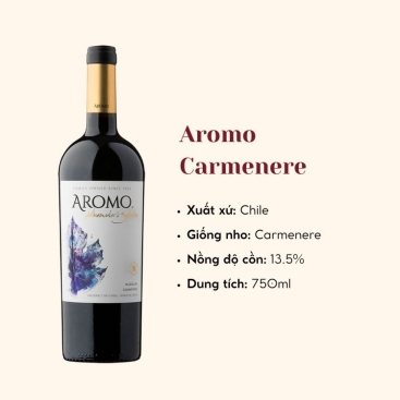 Rượu vang đỏ Aromo - Carmenere (13.5%/Vol) (Chile)