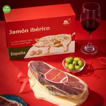 Quà Tết đùi heo muối IBERICO CEBO - SAU KHÔNG XƯƠNG (1KG) ủ muối 24 tháng