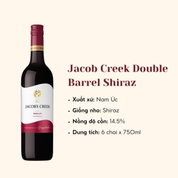 Rượu vang đỏ Barossa Jacob Creek Double Barrel Shiraz 6X75CL