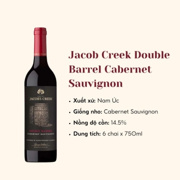 Rượu vang đỏ Jacob Creek Double Barrel Cabernet Sauvignon 6X75CL