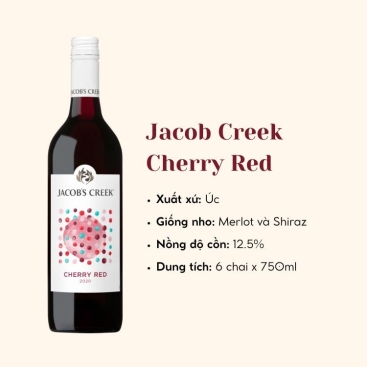 Rượu vang đỏ Úc Jacob Creek Cherry Red 6X75CL