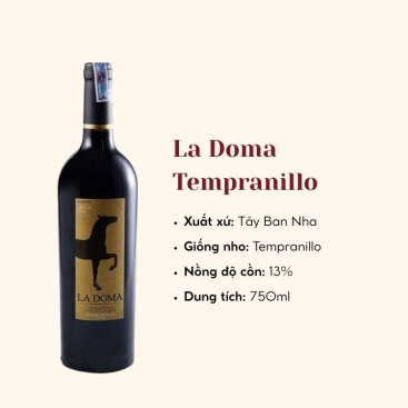 Rượu vang đỏ Tây Ban Nha La Doma Tempranillo 750ml