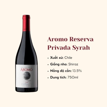 Rượu vang đỏ Chile Aromo Reserva Privada Syrah (14.0%/Vol)