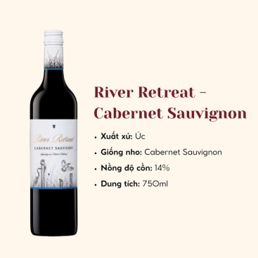 Rượu vang đỏ Úc River Retreat - Cabernet Sauvignon (14%) 
