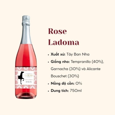 Sparkling không cồn Rose Ladoma 750ml