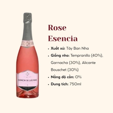 Sparkling không cồn Rose Esencia 750ml
