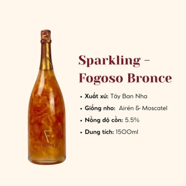 Rượu Vang Nổ Sparkling - Fogoso Bronce 1500ml