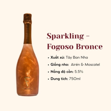 Rượu Vang Sparkling - Fogoso Bronce 750ml