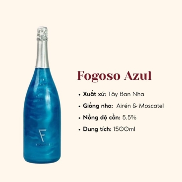Rượu vang nổ trái cây Fogoso Azul 1500ml (Chai)