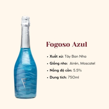 Rượu vang nổ trái cây Fogoso Azul Tây Ban Nha 750ml (Chai)