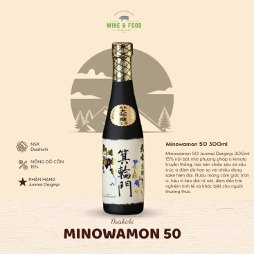 Rượu Sake Daishichi Minowamon Junmai Daiginjo 300ml 15%