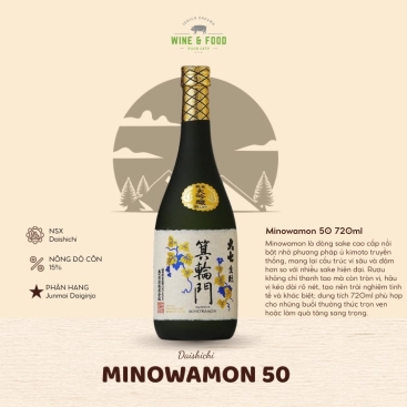Rượu Sake Daishichi Minowamon Junmai Daiginjo 720ml 15%