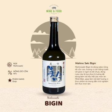 Rượu sake Nhật Nishino Seki Bigin 720ml (16.2%)