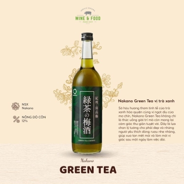 Rượu mơ Nhật Bản Nakano Green Tea vị trà xanh 720ml 12%