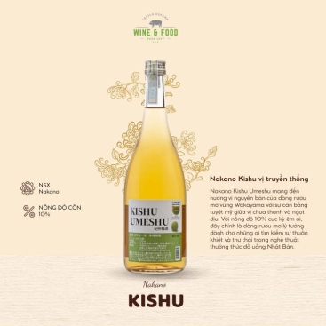 Rượu mơ Nhật Bản Nakano Kishu vị truyền thống 720ml 10%