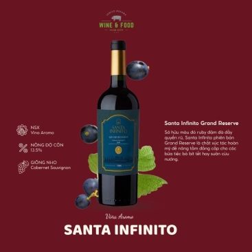Rượu vang đỏ Santa Infinito Grand Reserve - Cabernet Sauvignon (13.5%/Vol) 750ml (Chile)