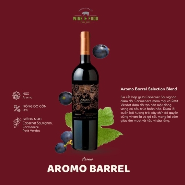 Rượu vang đỏ Aromo Barrel Selection Blend Cabernet Sauvignon, Carmenere, Petit Verdot