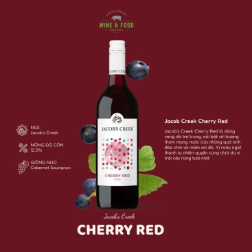 Rượu vang đỏ Úc Jacob Creek Cherry Red 6X75CL