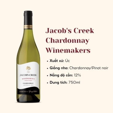 Rượu vang trắng Jacob's Creek Chardonnay WMS 6X75CL - Nam Úc 