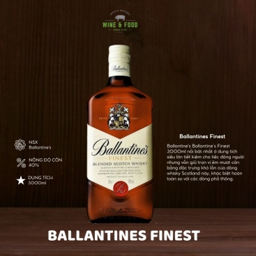 Rượu Whisky Ballantines Finest 3000ml 