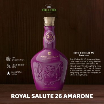 Rượu Royal Salute 26 YO Amarone Wine Cask Finish 700ml