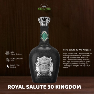 Rượu Royal Salute 30 YO Kingdom 500ml 