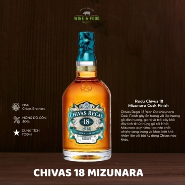 Rượu Chivas 18 Mizunara Cask Finish 700ml 