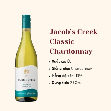 Rượu vang trắng Jacob's Creek Classic Chardonnay 750ml
