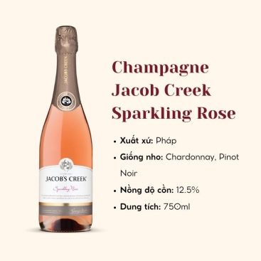 Rượu vang hồng Champagne Jacob Creek Sparkling Rose 750ml