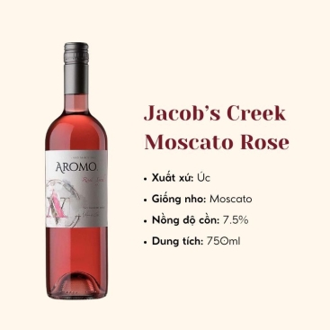 Rượu vang hồng JACOB CREEK MOSCATO ROSE 6X75CL