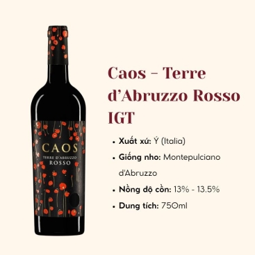 Vang Ý Caos - Terre d’Abruzzo Rosso IGT