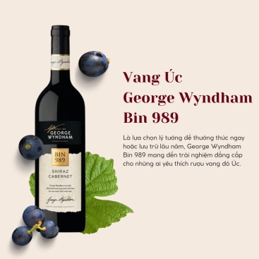 Rượu vang đỏ Úc George Wyndham Bin 989 6X75CL