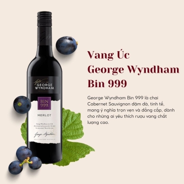 Rượu vang đỏ Úc George Wyndham Bin 999 6X75CL