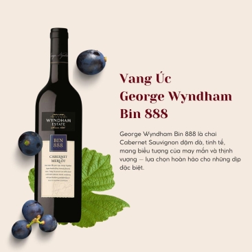 Rượu vang đỏ Úc George Wyndham Bin 888 6X75CL