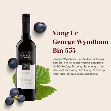 Rượu vang đỏ Úc George Wyndham Bin 555 6X75CL