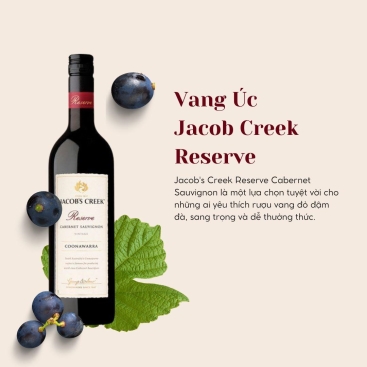 Rượu vang đỏ Nam Úc Jacob Creek Cabernet Sauvignon WMS 6X75CL
