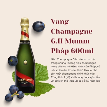 RƯỢU CHAMPAGNE PHÁP G.H MUMM 6X300CL 