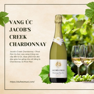 Rượu vang trắng Úc Jacob's Creek Chardonnay + Pinot Noir 6X75CL