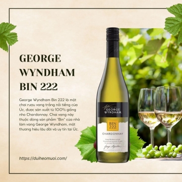 Rượu vang trắng George Wyndham Bin 222 6X75CL - rượu vang trắng Úc