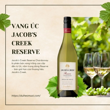Rượu vang trắng Úc Jacob's Creek Reserve Chardonnay 6X75CL