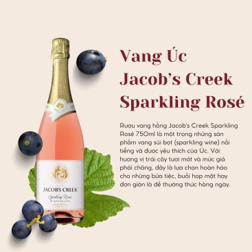 Rượu vang hồng Champagne Jacob Creek Sparkling Rose 750ml