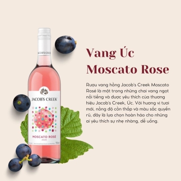 Rượu vang hồng JACOB CREEK MOSCATO ROSE 6X75CL