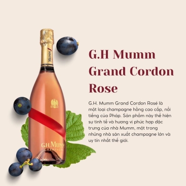 Rượu vang hồng G.H MUMM GRAND CORDON ROSE 6X75CL