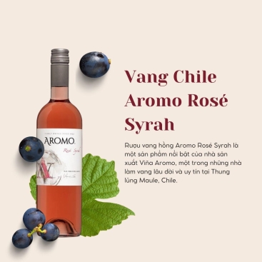Rượu vang hồng Aromo Rosé Syrah (13%/Vol) Viña Aromo