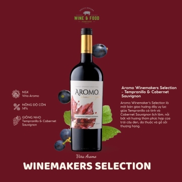 Rượu vang đỏ Aromo Winemakers Selection - Tempranillo & Cabernet Sauvignon (14%/Vol) 750ml