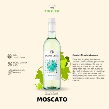 Rượu vang trắng Úc Jacob's Creek Moscato 6X75CL