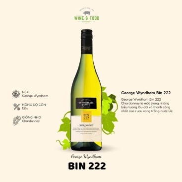 Rượu vang trắng George Wyndham Bin 222 6X75CL - rượu vang trắng Úc