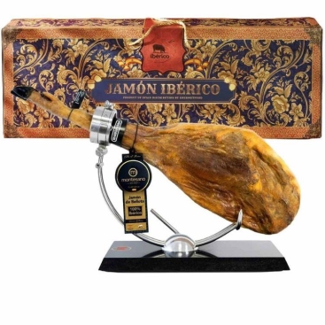 Hộp quà đùi sau Iberico Bellota có xương 48 tháng